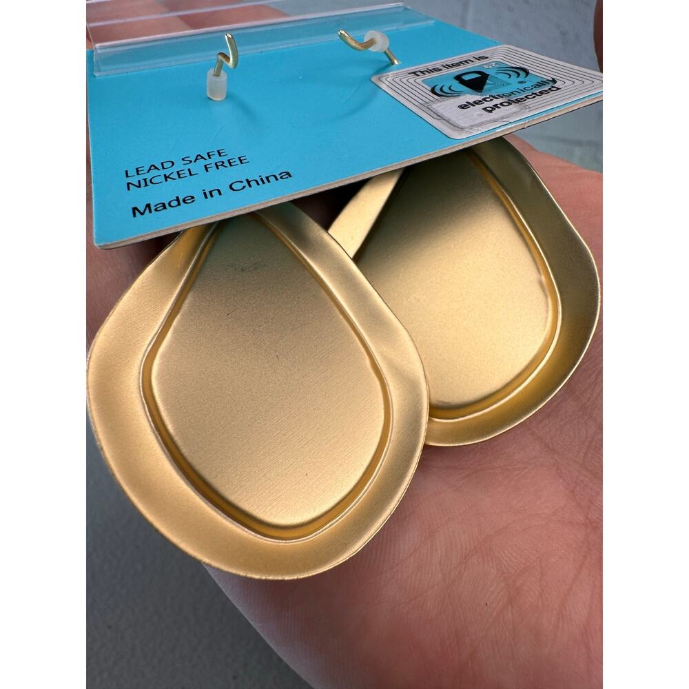 House of Harlow 1960 Amazonite Gold Tone Teardrop Dangle Earrings NWT - Picture 6 of 6